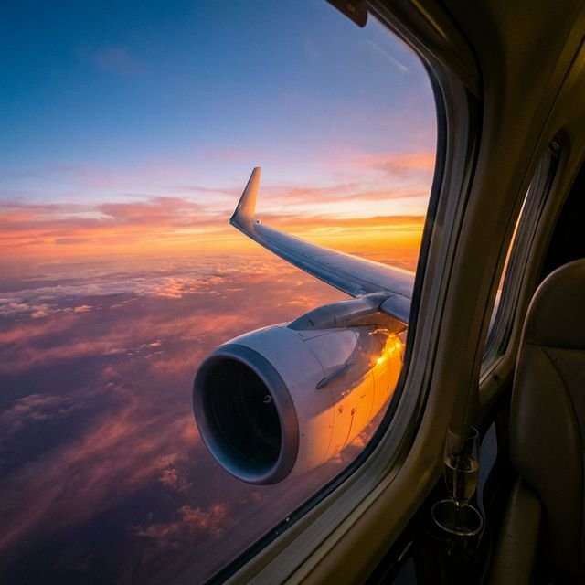 Uçak penceresi manzarası